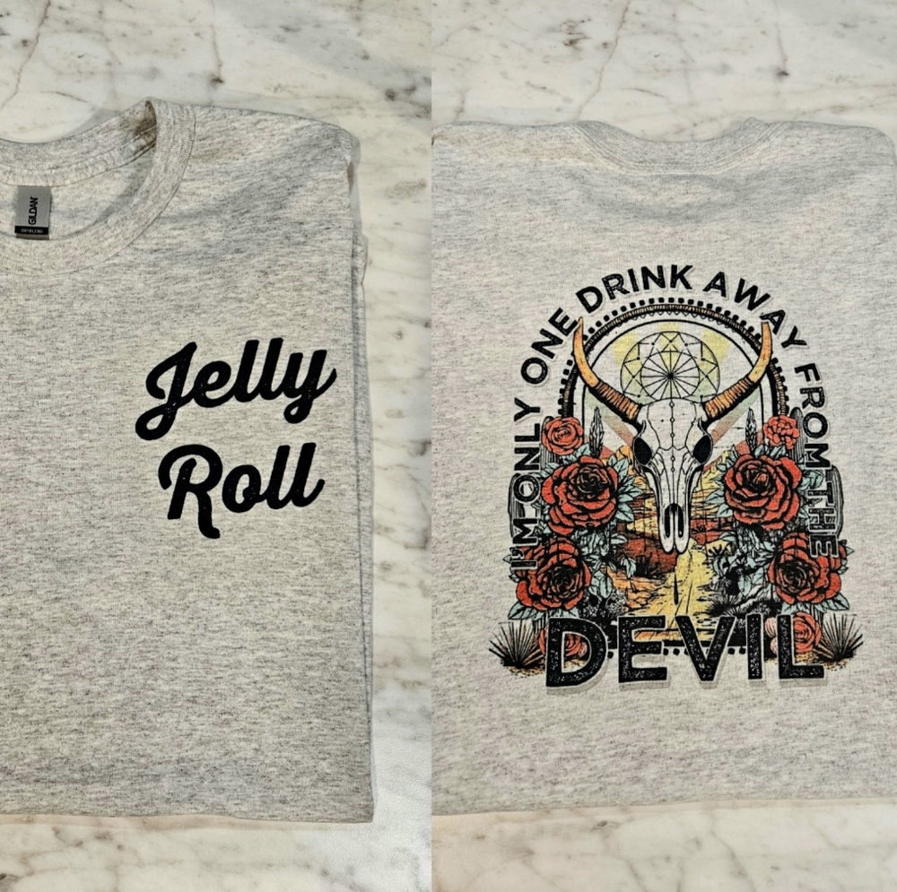 Jelly roll shirt country rock popular trending popular skull western cute